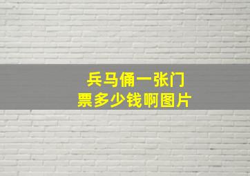 兵马俑一张门票多少钱啊图片