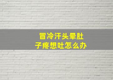 冒冷汗头晕肚子疼想吐怎么办