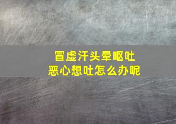 冒虚汗头晕呕吐恶心想吐怎么办呢