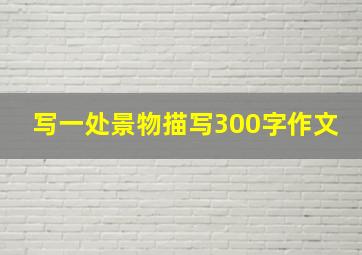 写一处景物描写300字作文