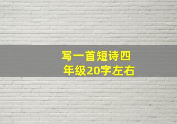 写一首短诗四年级20字左右