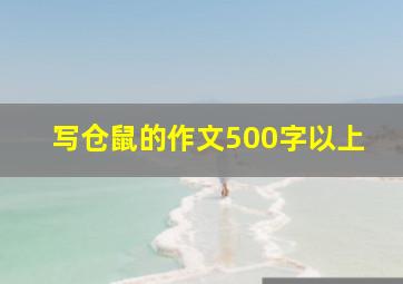 写仓鼠的作文500字以上