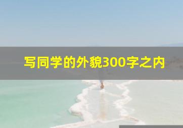 写同学的外貌300字之内