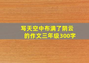 写天空中布满了阴云的作文三年级300字