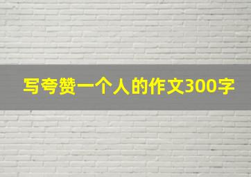 写夸赞一个人的作文300字