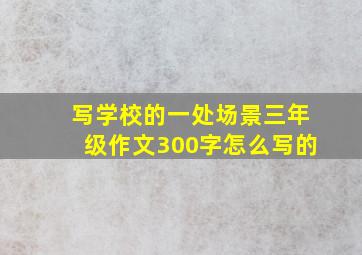 写学校的一处场景三年级作文300字怎么写的