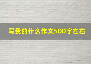 写我的什么作文500字左右