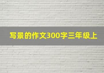 写景的作文300字三年级上