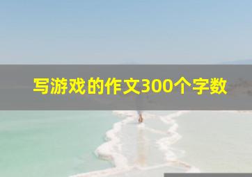 写游戏的作文300个字数