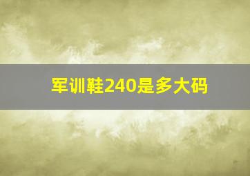 军训鞋240是多大码