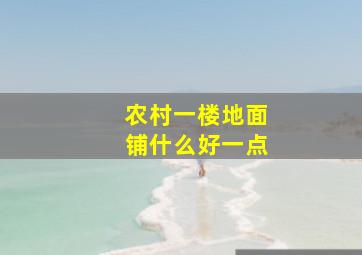 农村一楼地面铺什么好一点