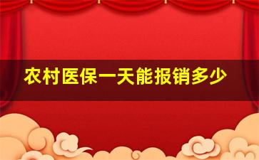 农村医保一天能报销多少