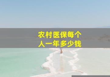 农村医保每个人一年多少钱