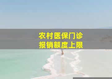 农村医保门诊报销额度上限