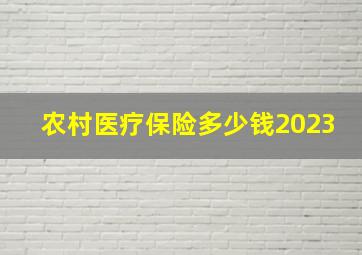 农村医疗保险多少钱2023