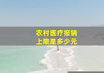 农村医疗报销上限是多少元