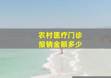 农村医疗门诊报销金额多少