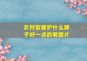 农村取暖炉什么牌子好一点的呢图片