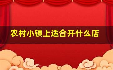 农村小镇上适合开什么店