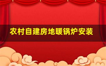 农村自建房地暖锅炉安装