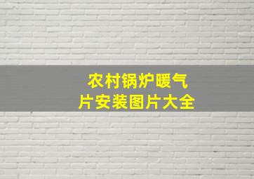 农村锅炉暖气片安装图片大全