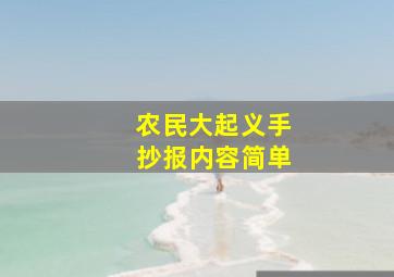 农民大起义手抄报内容简单