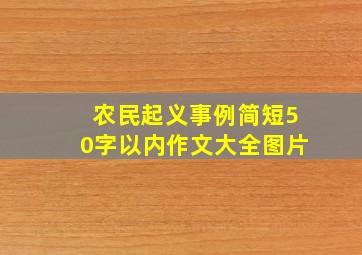 农民起义事例简短50字以内作文大全图片