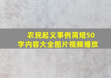 农民起义事例简短50字内容大全图片视频播放