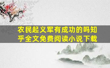 农民起义军有成功的吗知乎全文免费阅读小说下载