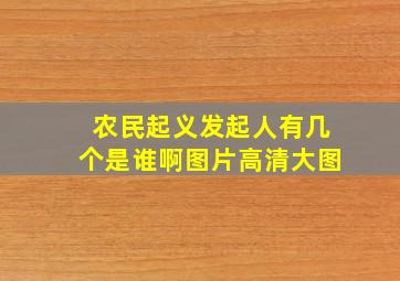 农民起义发起人有几个是谁啊图片高清大图