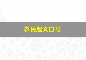 农民起义口号