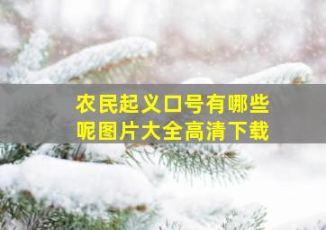 农民起义口号有哪些呢图片大全高清下载