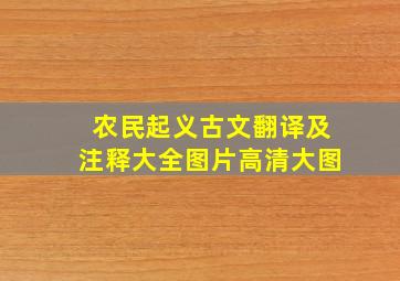 农民起义古文翻译及注释大全图片高清大图