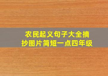 农民起义句子大全摘抄图片简短一点四年级