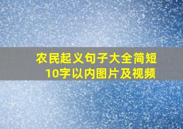 农民起义句子大全简短10字以内图片及视频