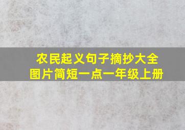 农民起义句子摘抄大全图片简短一点一年级上册