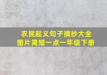 农民起义句子摘抄大全图片简短一点一年级下册