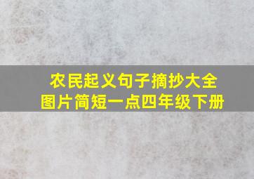 农民起义句子摘抄大全图片简短一点四年级下册