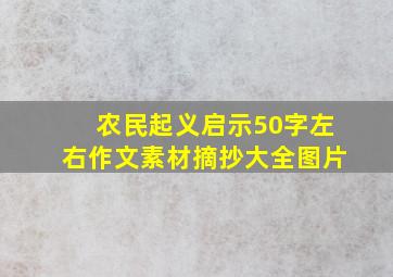 农民起义启示50字左右作文素材摘抄大全图片