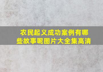 农民起义成功案例有哪些故事呢图片大全集高清