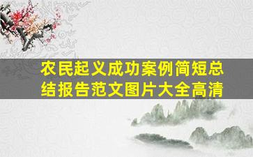 农民起义成功案例简短总结报告范文图片大全高清