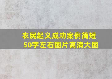 农民起义成功案例简短50字左右图片高清大图