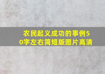 农民起义成功的事例50字左右简短版图片高清