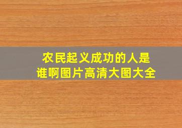 农民起义成功的人是谁啊图片高清大图大全