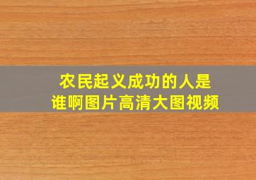 农民起义成功的人是谁啊图片高清大图视频