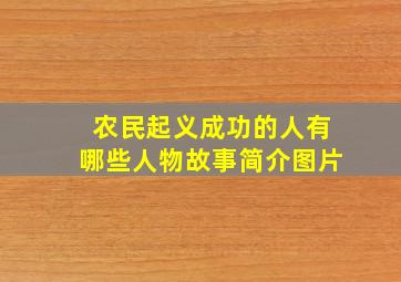 农民起义成功的人有哪些人物故事简介图片