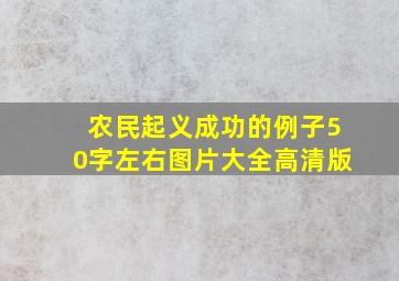 农民起义成功的例子50字左右图片大全高清版