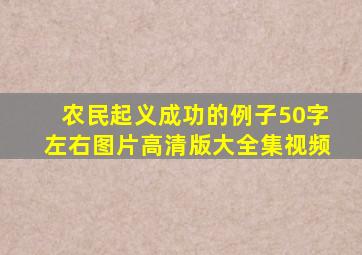 农民起义成功的例子50字左右图片高清版大全集视频