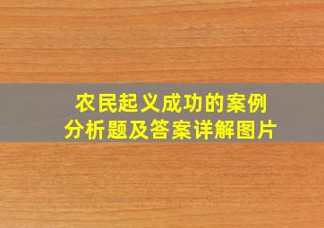 农民起义成功的案例分析题及答案详解图片