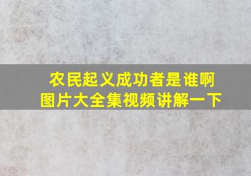 农民起义成功者是谁啊图片大全集视频讲解一下